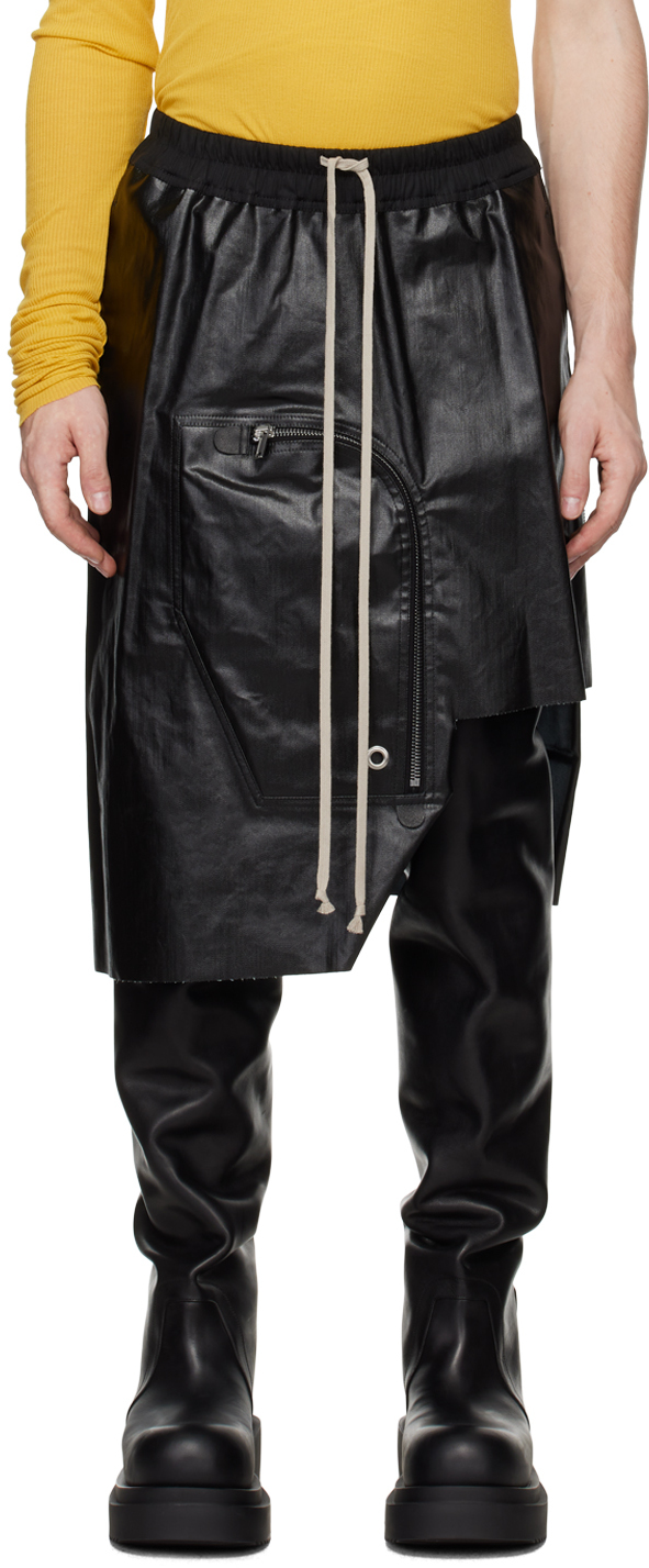 Rick Owens Black Porterville Dracca Skirt In 09 Black