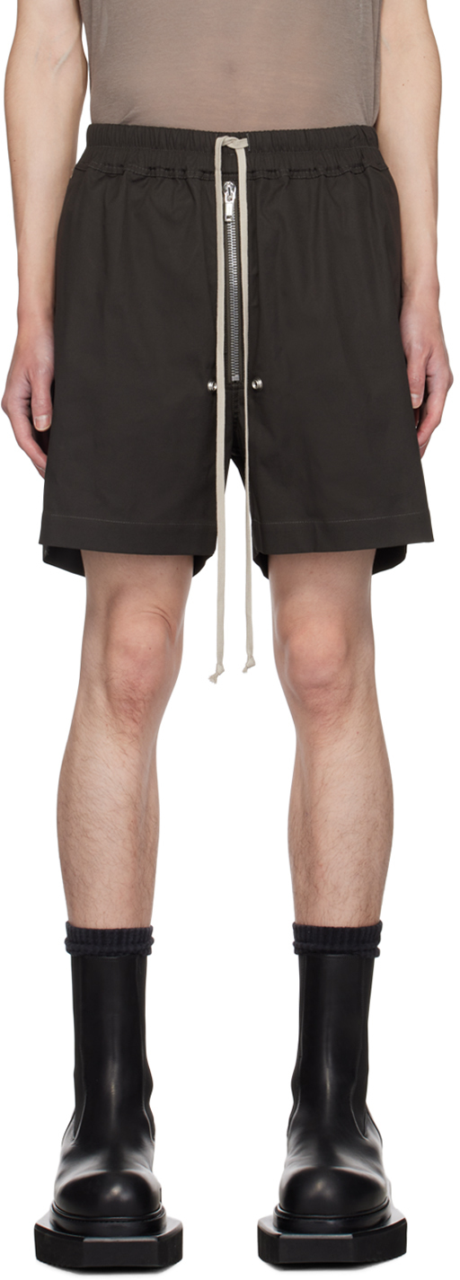 RICK OWENS GRAY PORTERVILLE BELA BOXERS SHORTS 