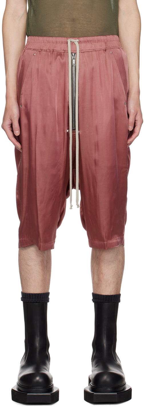 Shop Rick Owens Pink Porterville Bela Pods Shorts In 23 Thulian