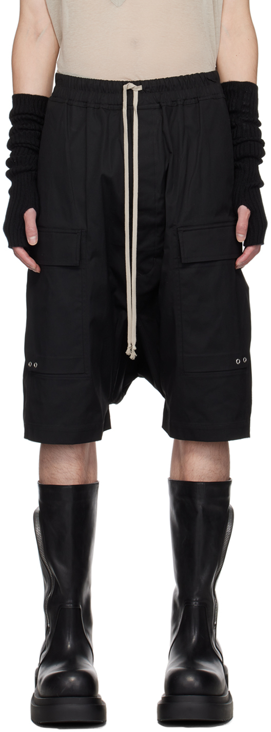 Black Porterville Cargo Pods Shorts