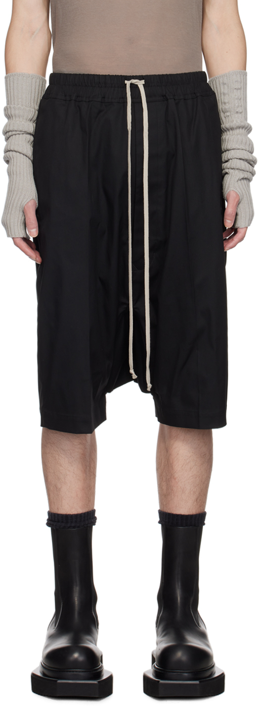 Shop Rick Owens Black Porterville Rick's Pods Shorts In 09 Black