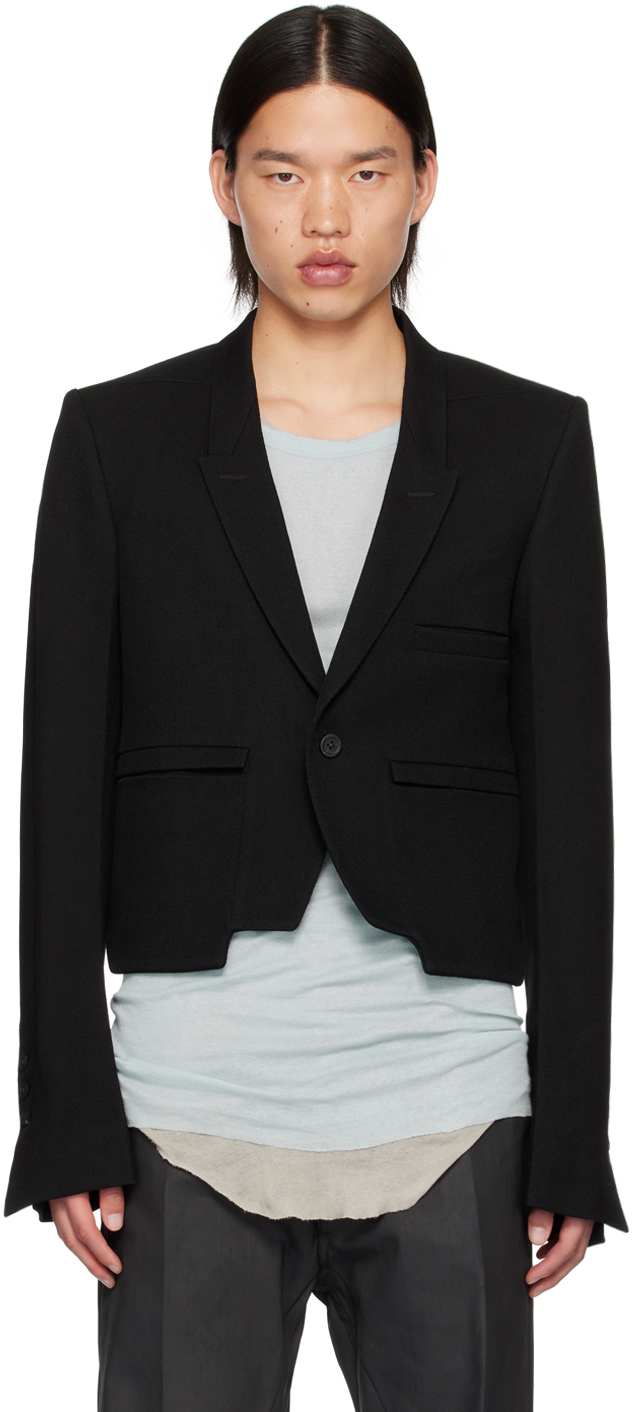 Rick Owens Black Porterville Alice Blazer In 09 Black