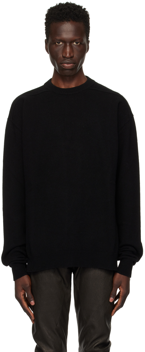 Shop Rick Owens Black Porterville Recycled Cashmere Sweater In 09 Black