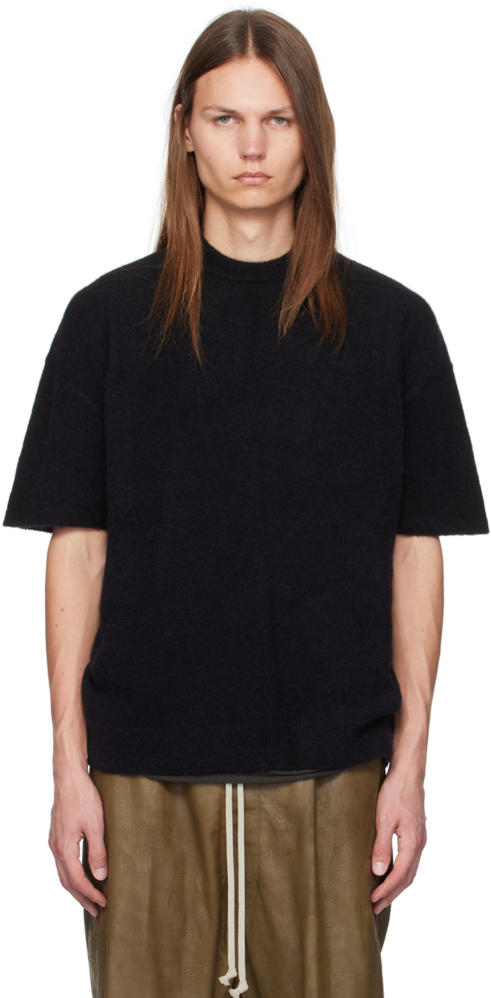 Rick Owens Black Tommy Sweater In 09 Black