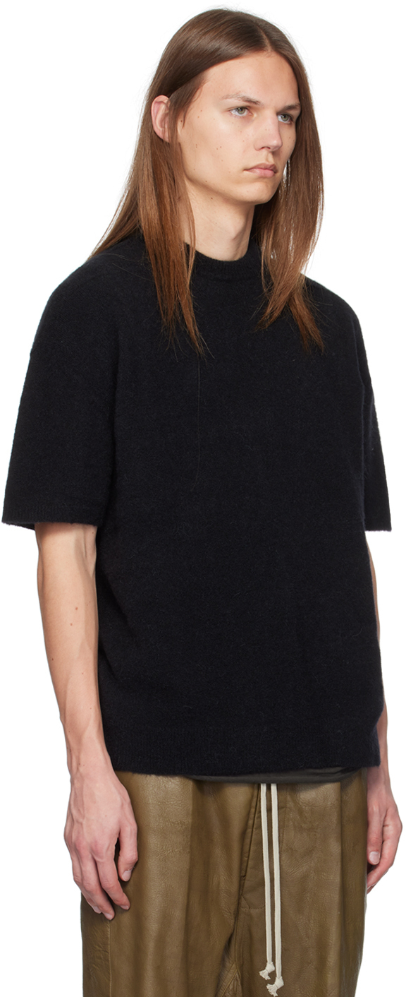 Rick Owens Black Tommy Sweater In 09 Black