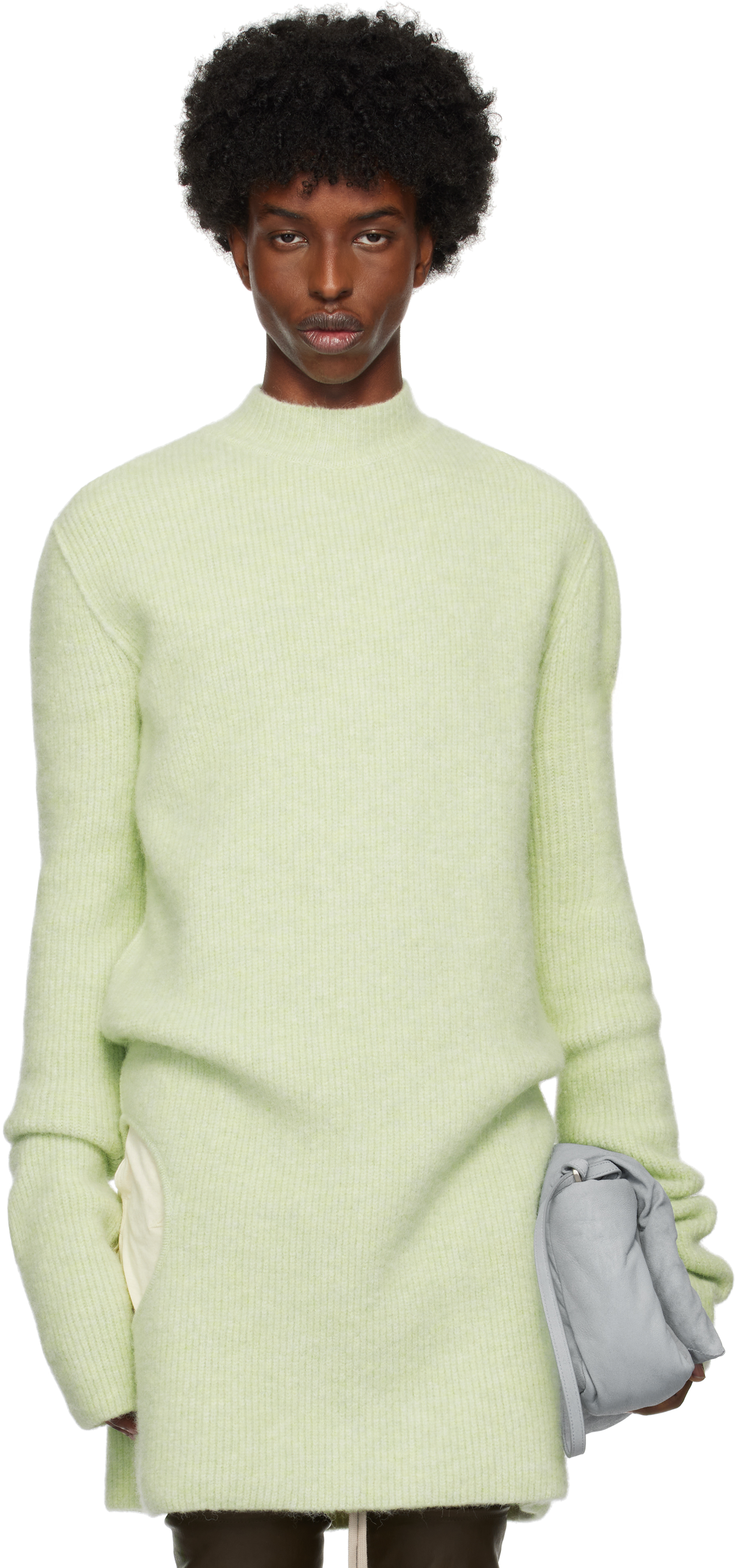 Shop Rick Owens Green Porterville Subhuman Sweater In 25 Green