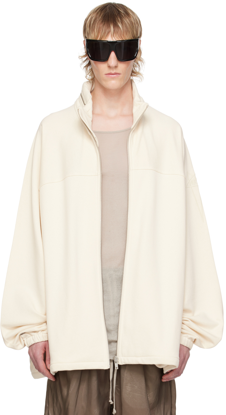 Shop Rick Owens Off-white Champion Edition Jumbo Hoodie In 21 Natural