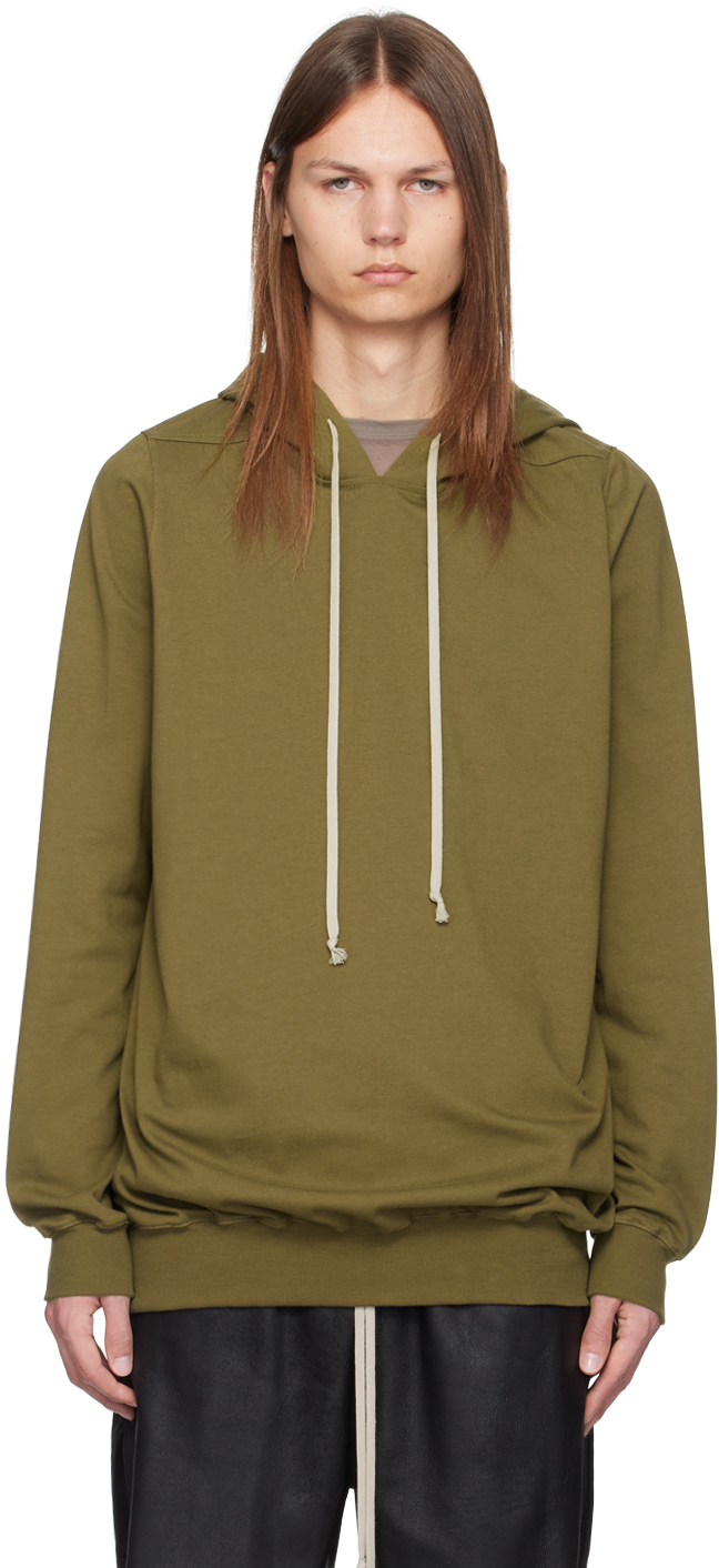 Shop Rick Owens Khaki Porterville Heavyweight Hoodie In 35 Bean