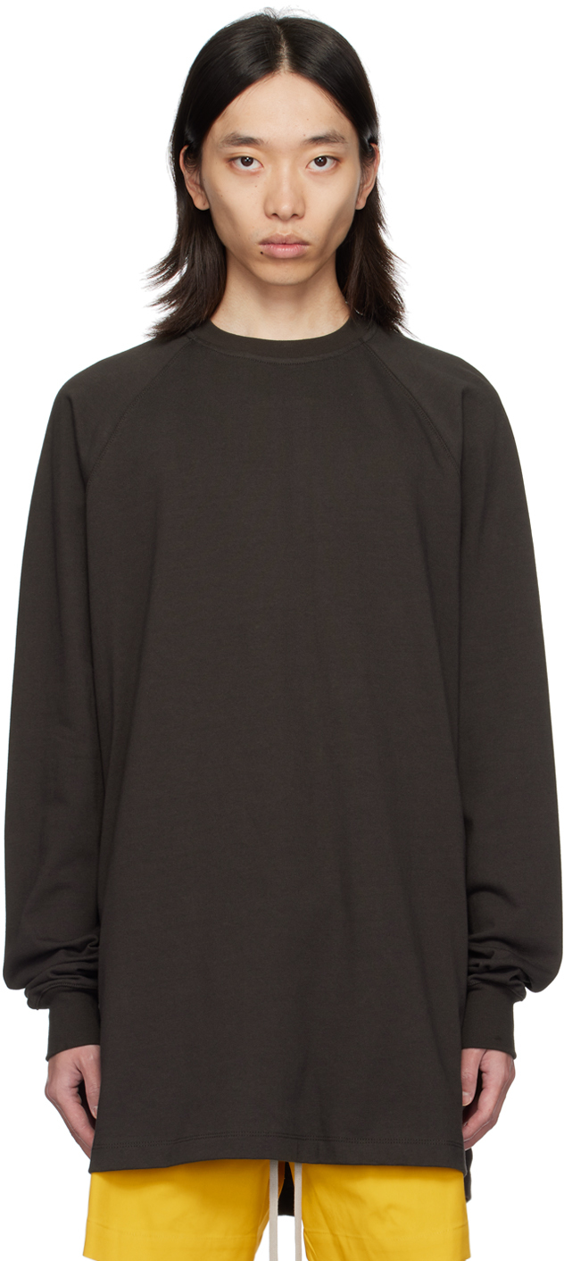 Shop Rick Owens Gray Porterville Baseball Sweatshirt In 78 Drkdust