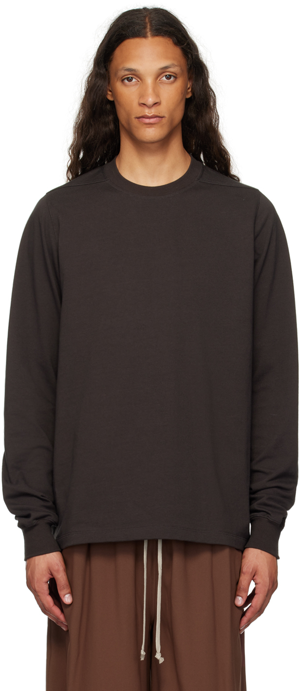 Shop Rick Owens Gray Porterville Crewneck Sweatshirt In 78 Drkdust