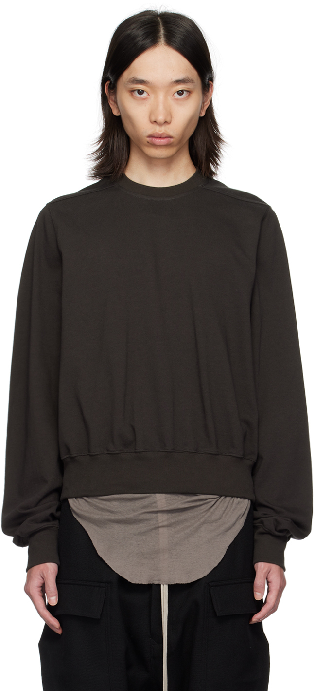 Shop Rick Owens Gray Porterville Crewneck Sweatshirt In 78 Drkdust