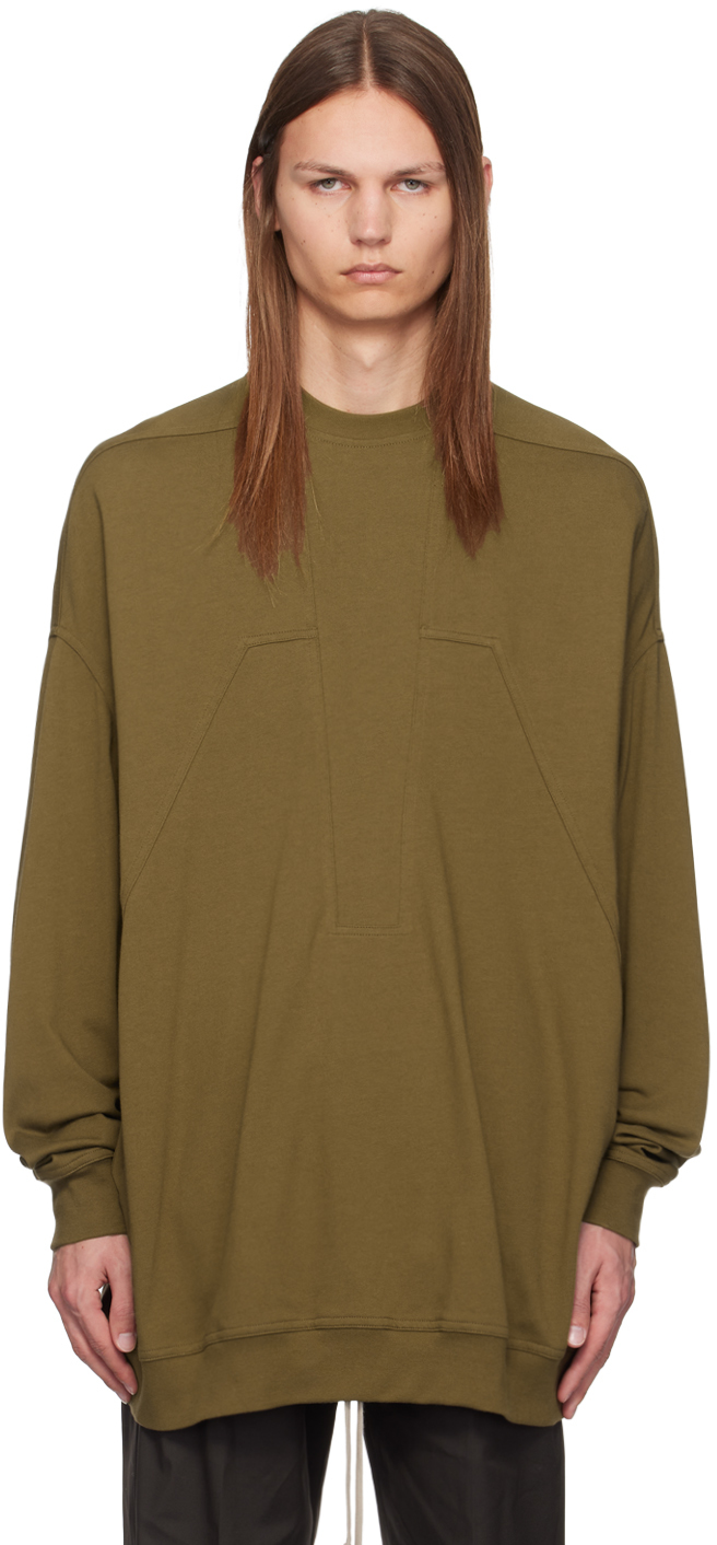 【関税込み】Rick Owens カーキ Peter スウェットシャツ Rick Owens☆カーキ Peter スウェットシャツ