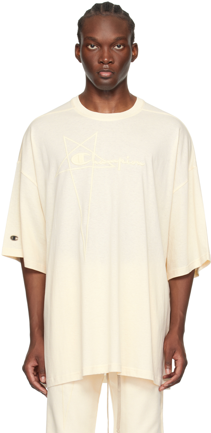 Off-White Champion Edition Tommy T-Shirt by Rick Owens on Sale