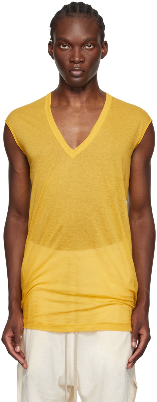 【関税込み】Rick Owens イエロー Porterville  Tシャツ Rick Owens☆イエロー Porterville Tommy Tシャツ