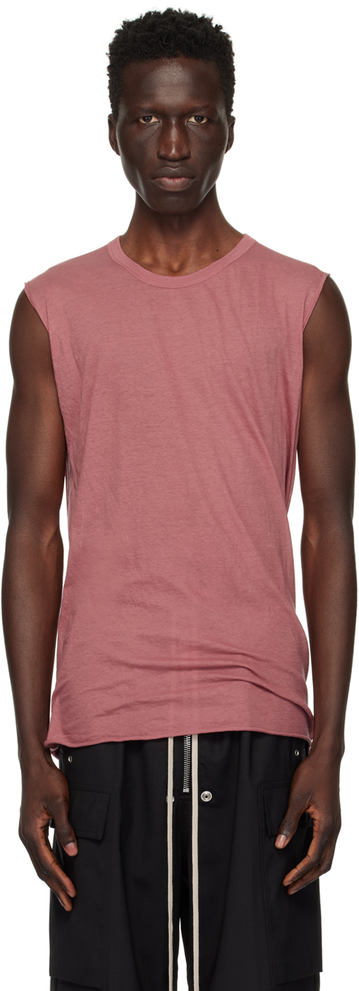 Rick Owens Pink Porterville Basic Tank Top In 23 Thulian