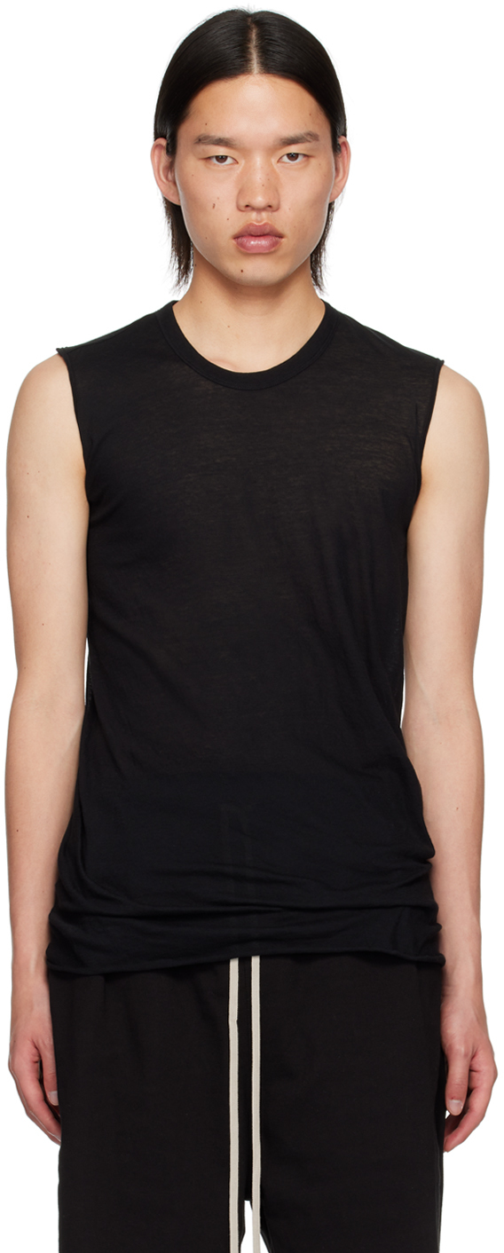 Rick Owens Black Porterville Basic Tank Top In 09 Black