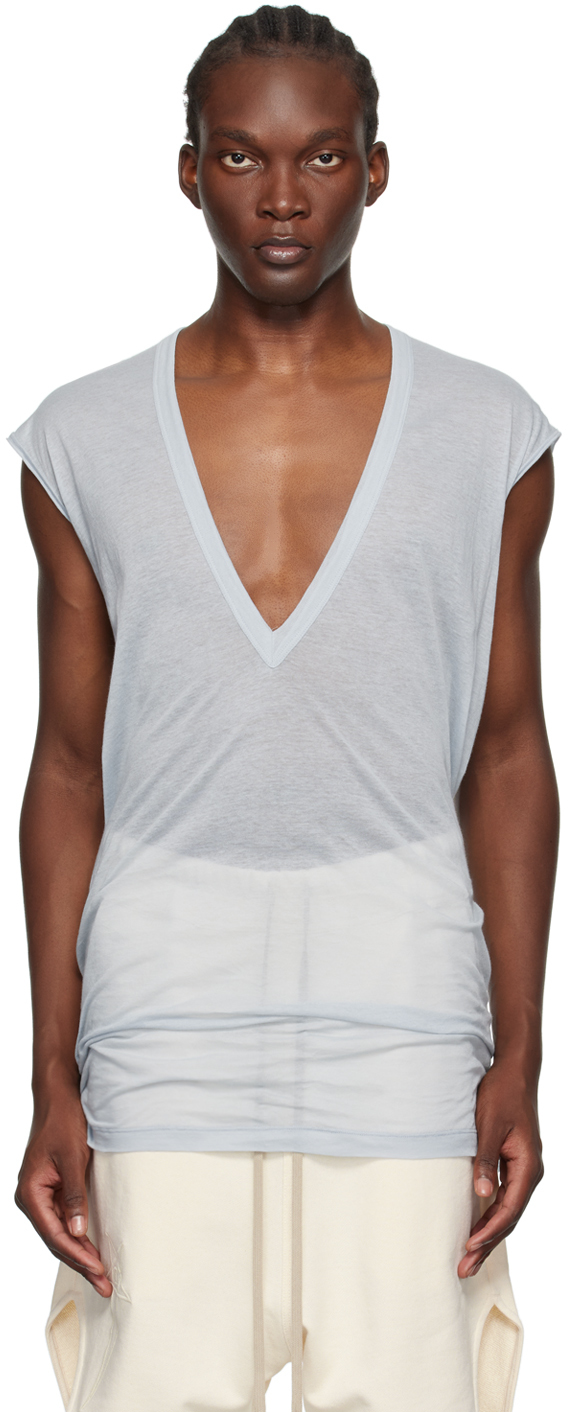 Blue Porterville Dylan T-Shirt by Rick Owens on Sale