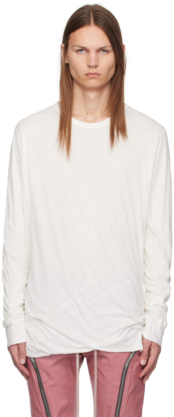 【Rick Owens】オフホワイト Porterville Double 長袖Tシャツ RICK OWENS Porterville Double LS T-shirt - Wrong Weather