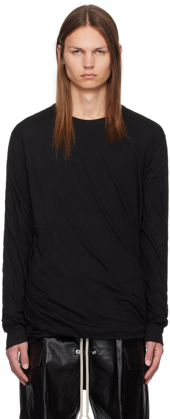 Rick Owens Concordians Round Neck In 09 Black