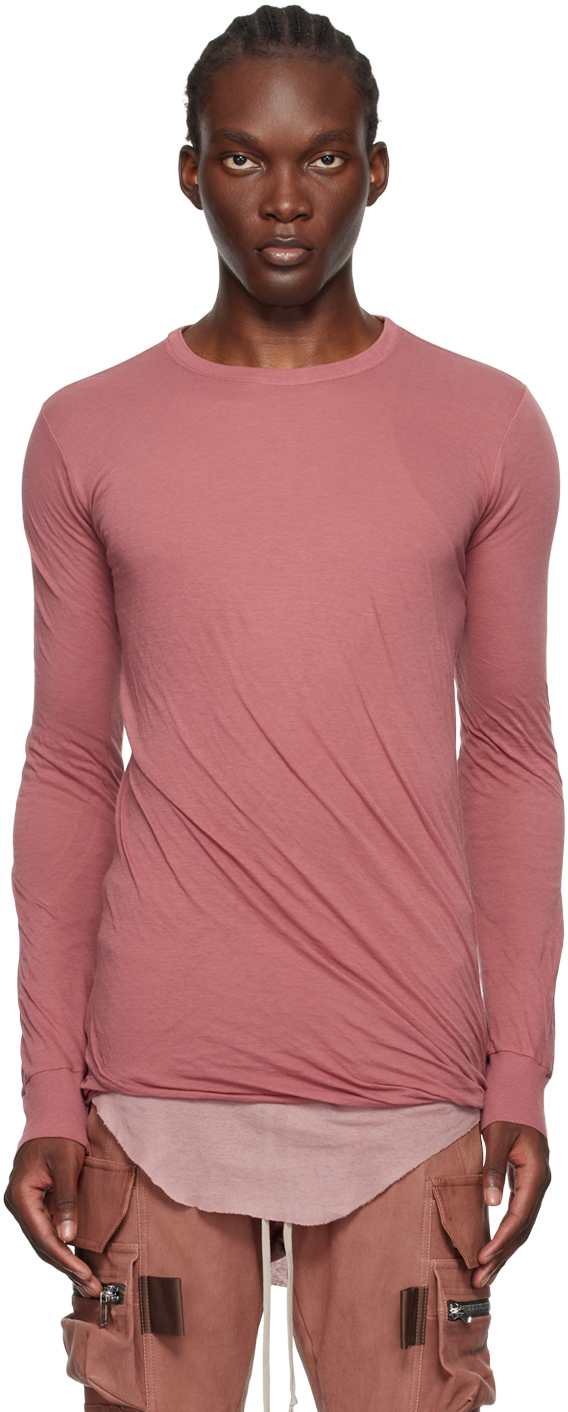 【関税込み】Rick Owens ピンク Porterville Double Tシャツ Pink Porterville Double T-Shirt by Rick Owens on Sale