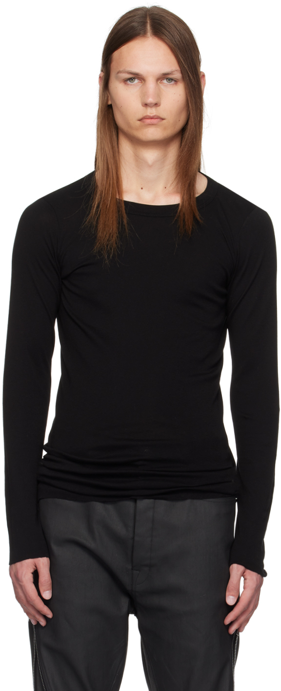 Black Porterville Cashmere Blend Long Sleeve T-Shirt