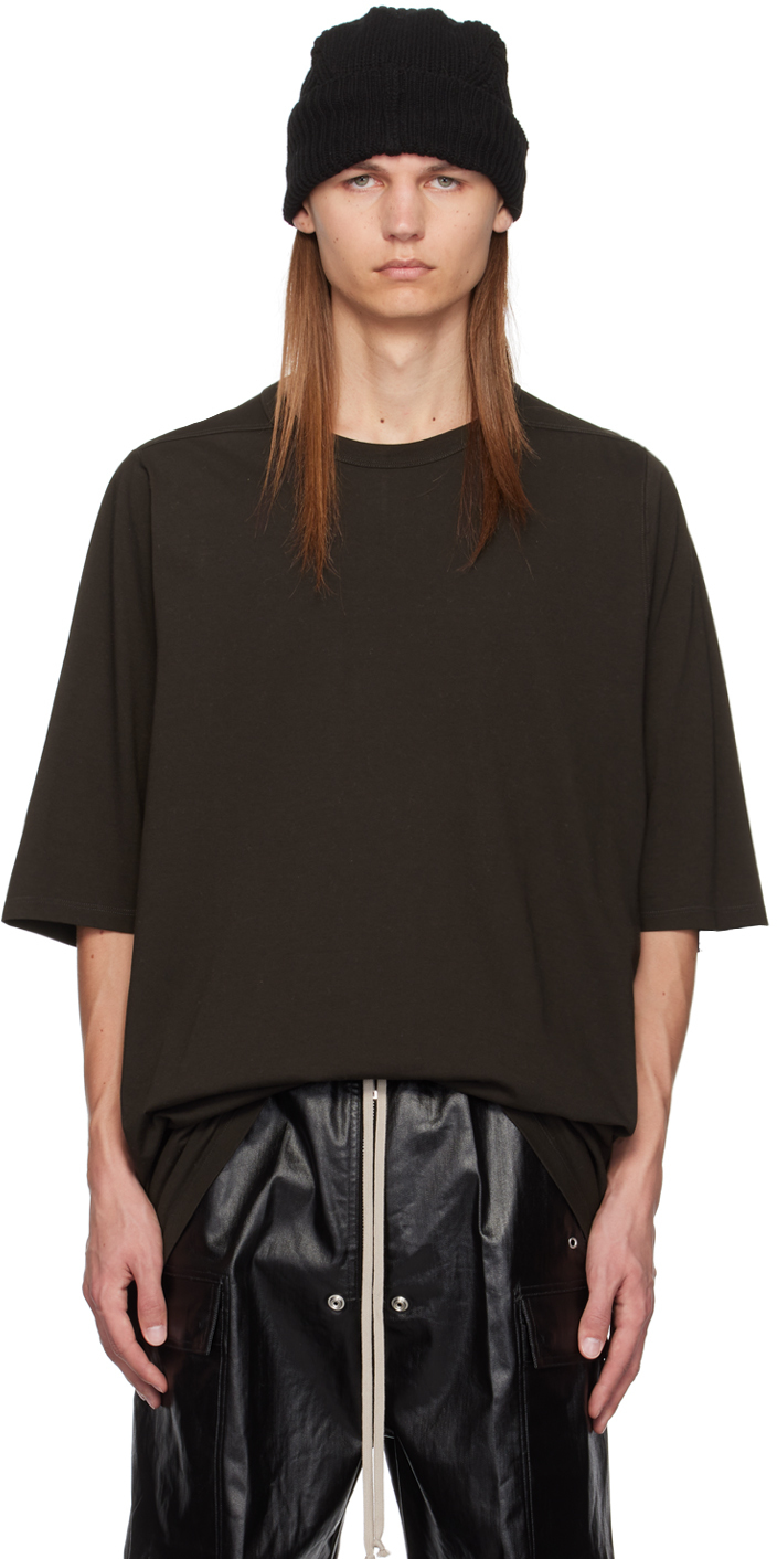 【関税込み】Rick Owens ブラウン Porterville Jumbo Tシャツ Rick Owensのブラウン Porterville Jumbo Tシャツがセール中