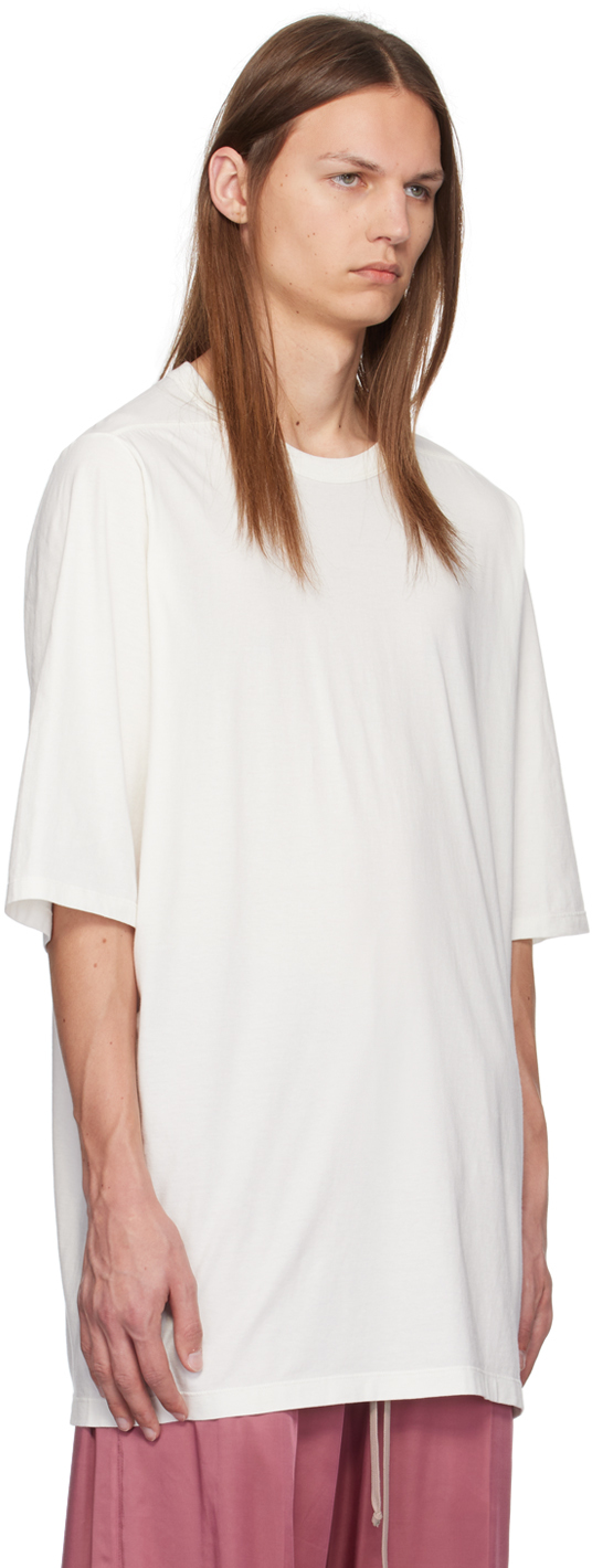 Rick Owens Off-white Porterville Classic Jumbo T-shirt In 11 Milk