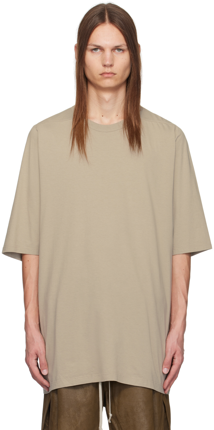 Rick Owens Off-white Porterville Classic Jumbo T-shirt In 08 Pearl