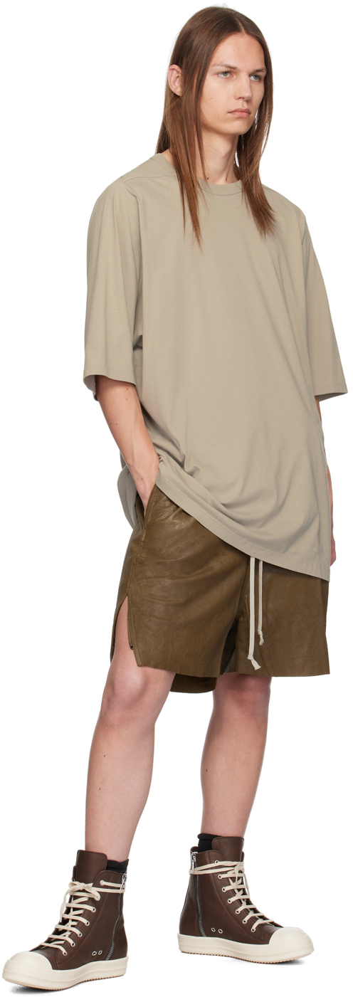 Rick Owens Off-white Porterville Classic Jumbo T-shirt In 08 Pearl