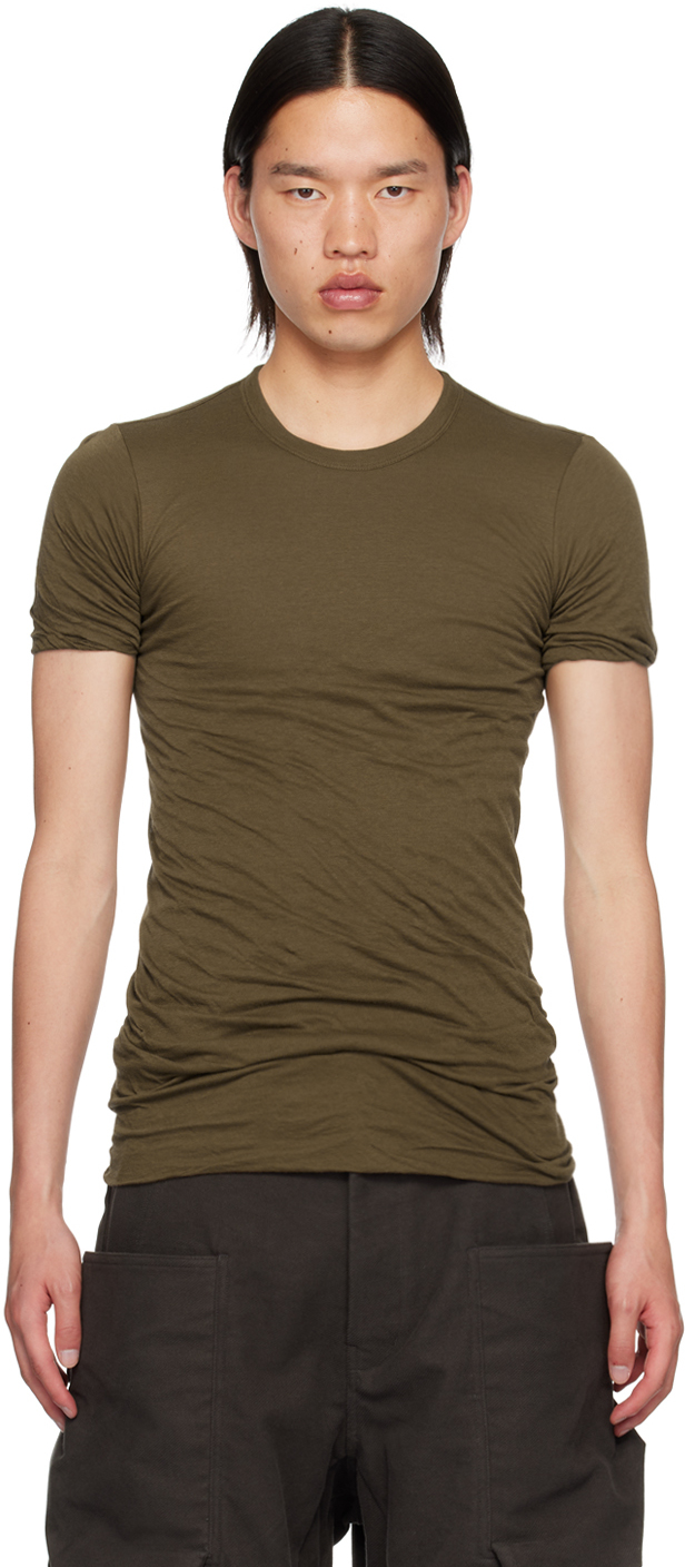 【関税込み】Rick Owens カーキ Porterville Double 長袖Tシャツ Rick Owens☆カーキ Porterville Level Tシャツ Tシャツ・カットソー