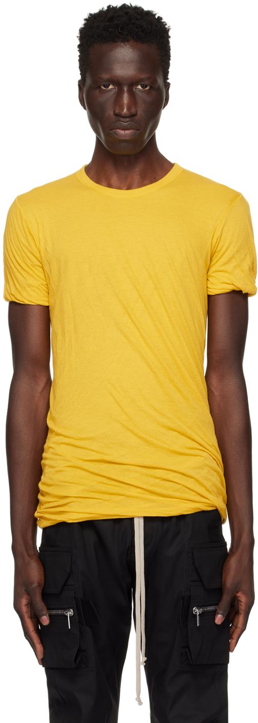 Rick Owens Yellow Porterville Double T-shirt In 12 Lemon