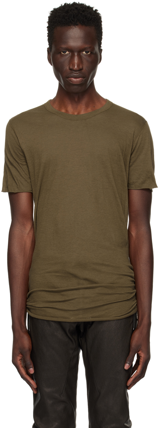 【関税込み】Rick Owens カーキ Porterville Basic Tシャツ Rick Owensのカーキ Porterville Basic Tシャツがセール中