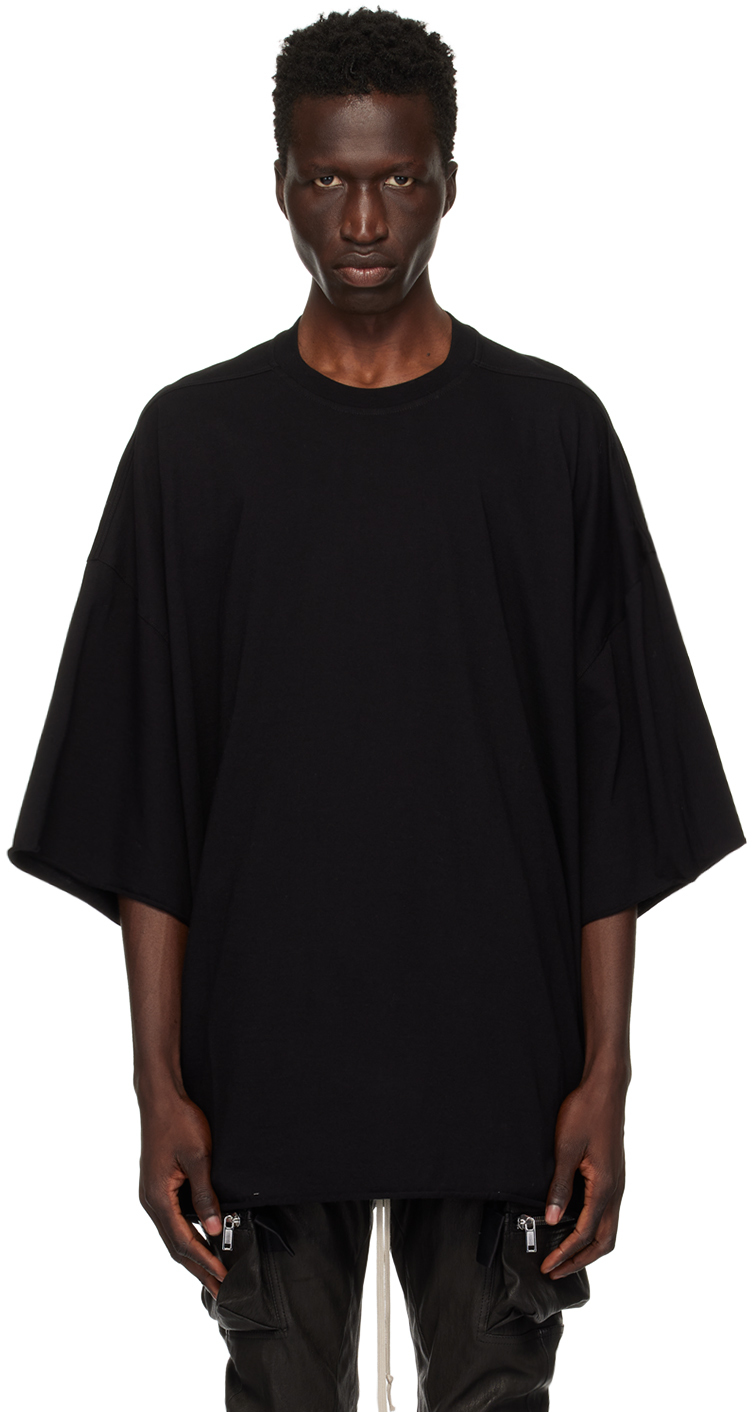 Rick Owens Black Porterville Tommy T-shirt In 09 Black