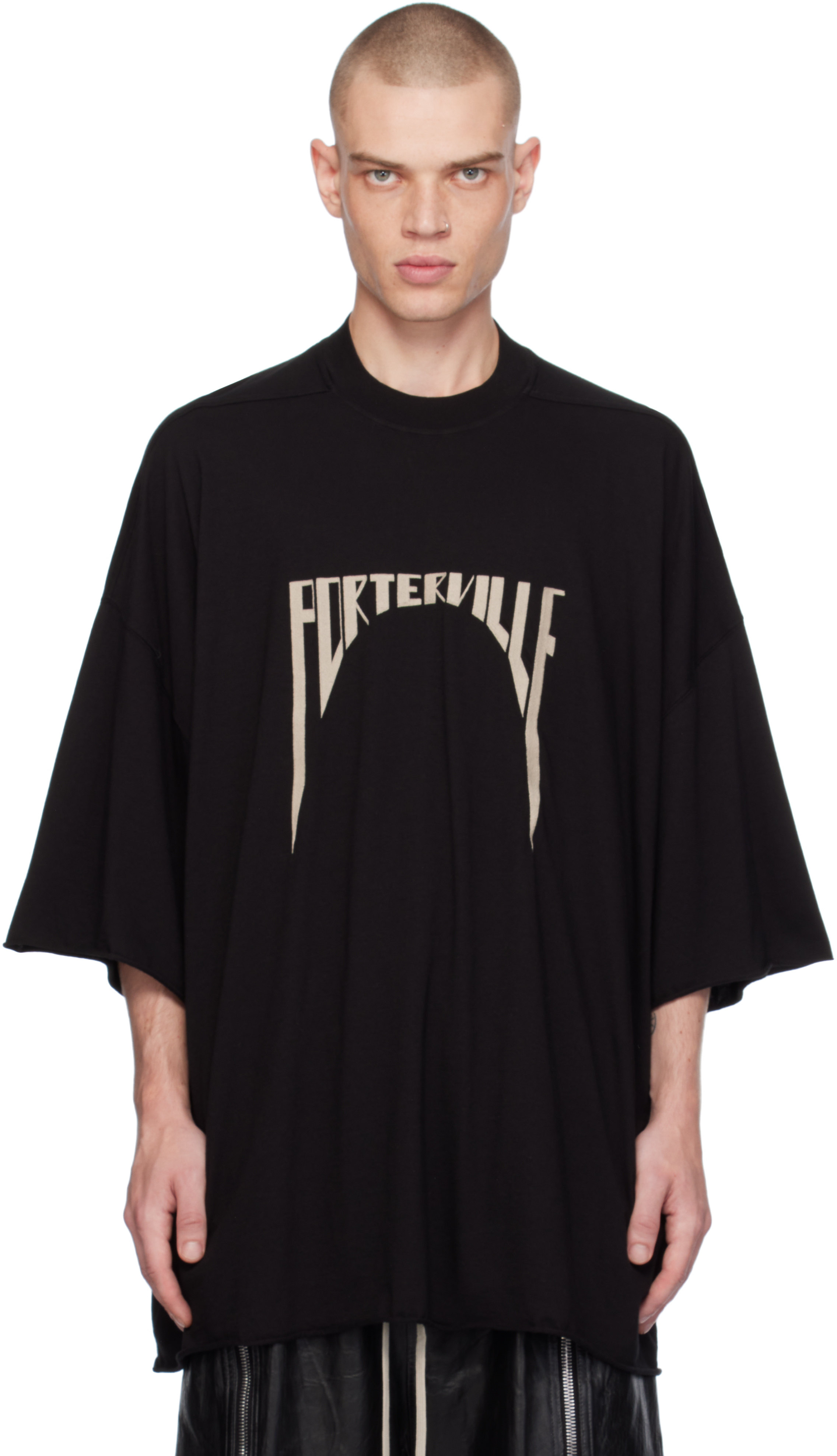 Shop Rick Owens ブラック Porterville Tommy Tシャツ In 0908 Black/pearl