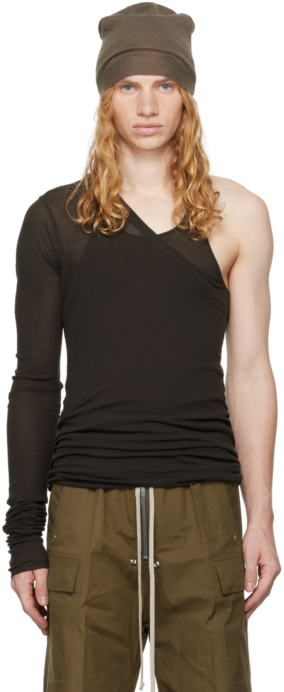 Rick Owens Gray Porterville Ziggy Banana Top In 78 Drkdust