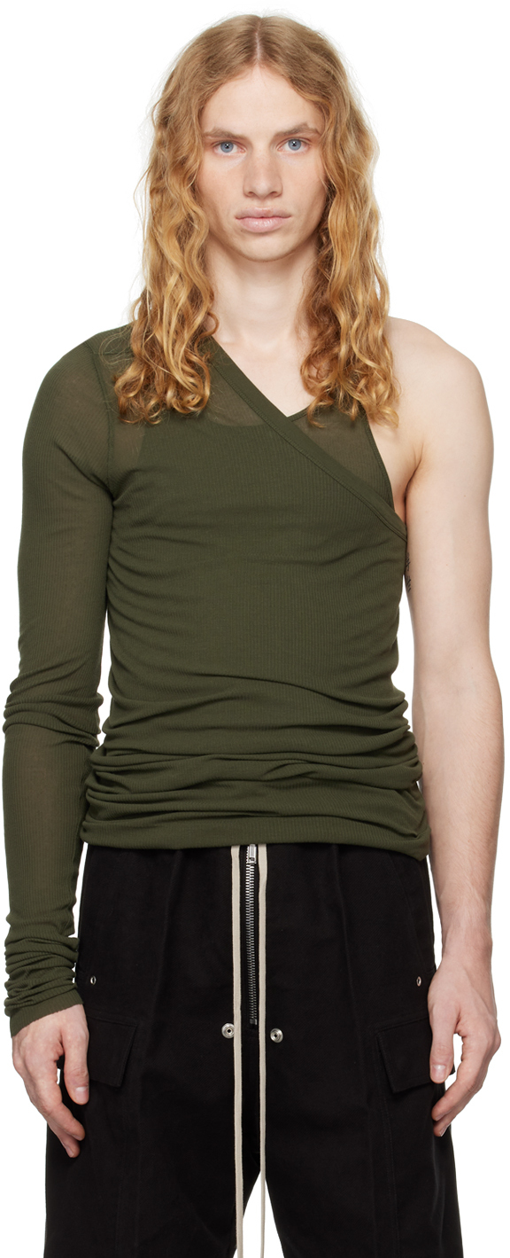 Rick Owens Green Porterville Ziggy Banana Top In 75 Forest