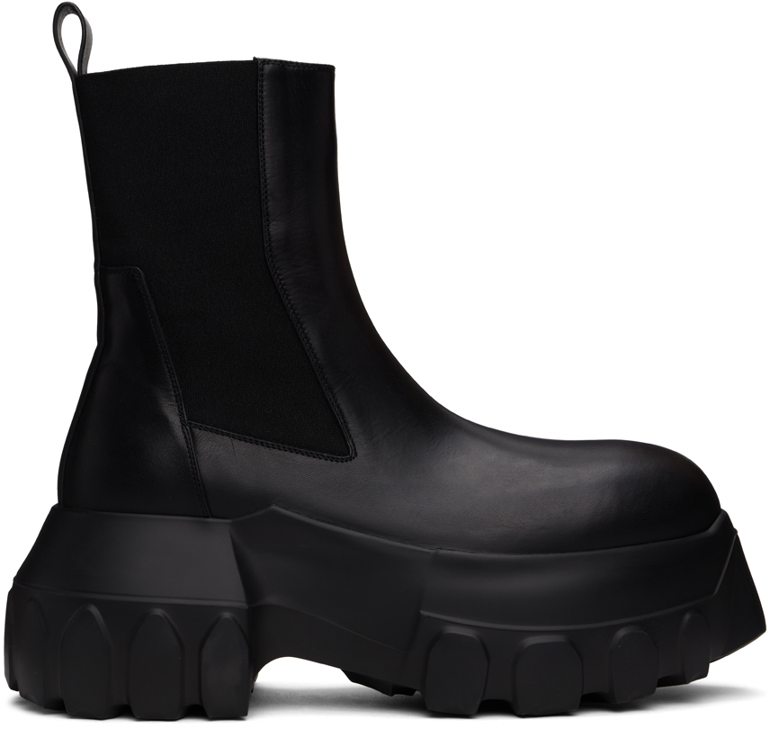 Black Porterville Beatle Mega Tractor Chelsea Boots