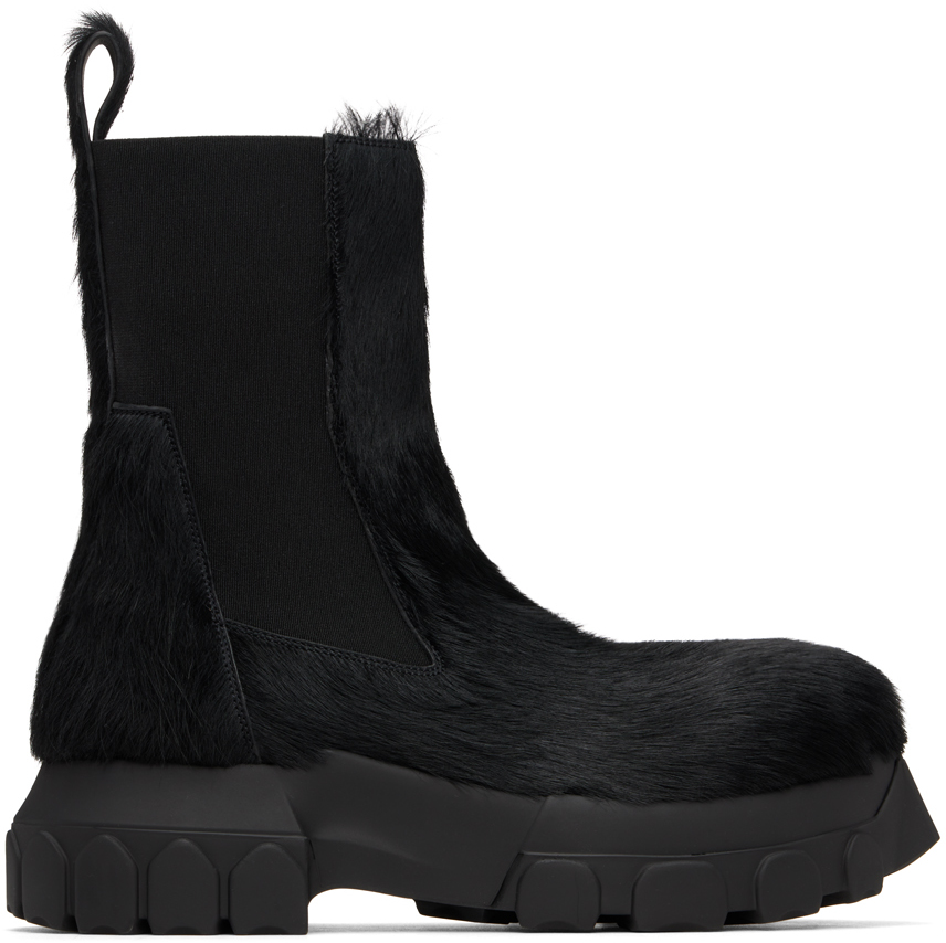 Black Porterville Beatle Bozo Tractor Chelsea Boots