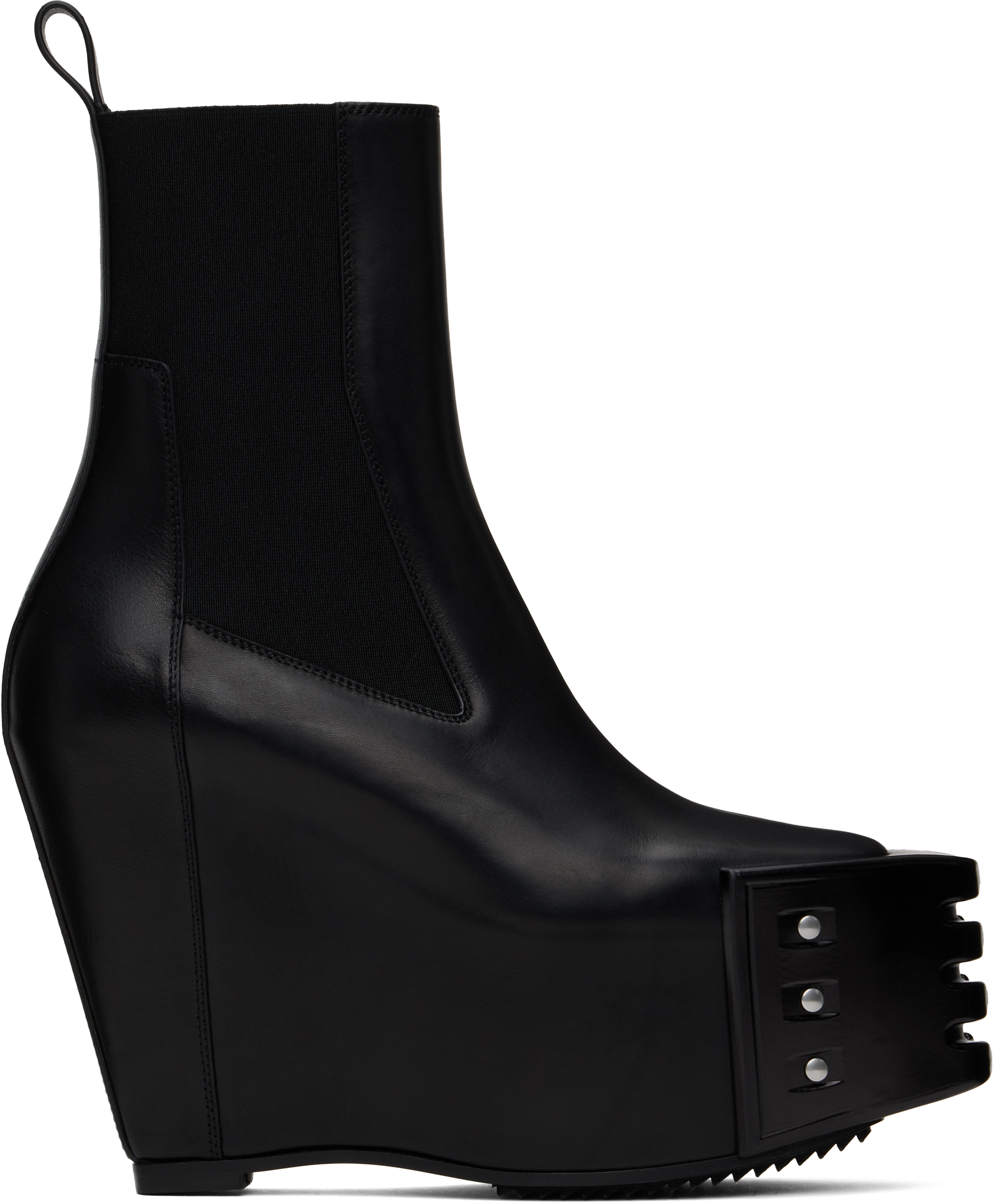 Black Porterville Grilled Wedge Beatle Chelsea Boots