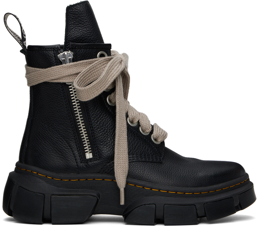 Shop Rick Owens Black Dr. Martens Edition 1460 Dmxl Jumbo Lace Boots In 009 Black