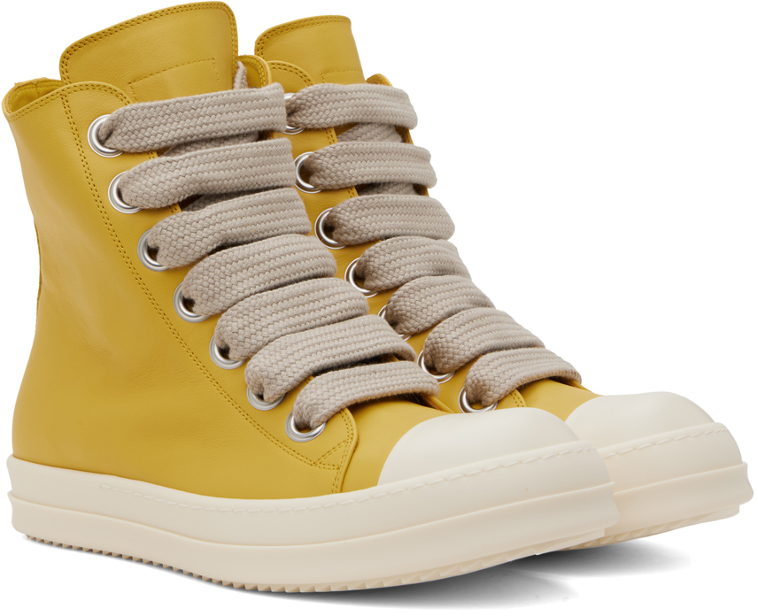 Rick Owens Yellow Porterville Jumbolaced Sneakers | Smart Closet