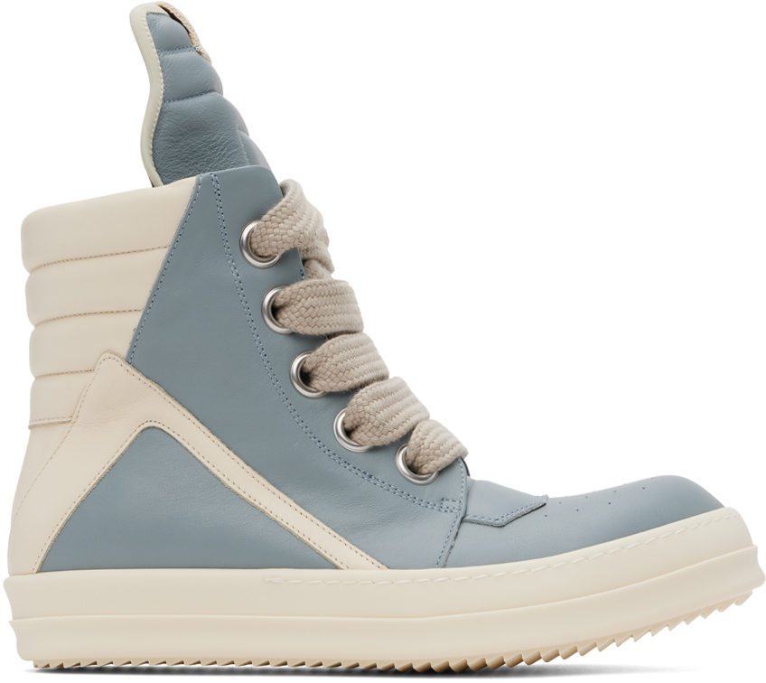 Blue & White Porterville Jumbolaced Geobasket Sneakers