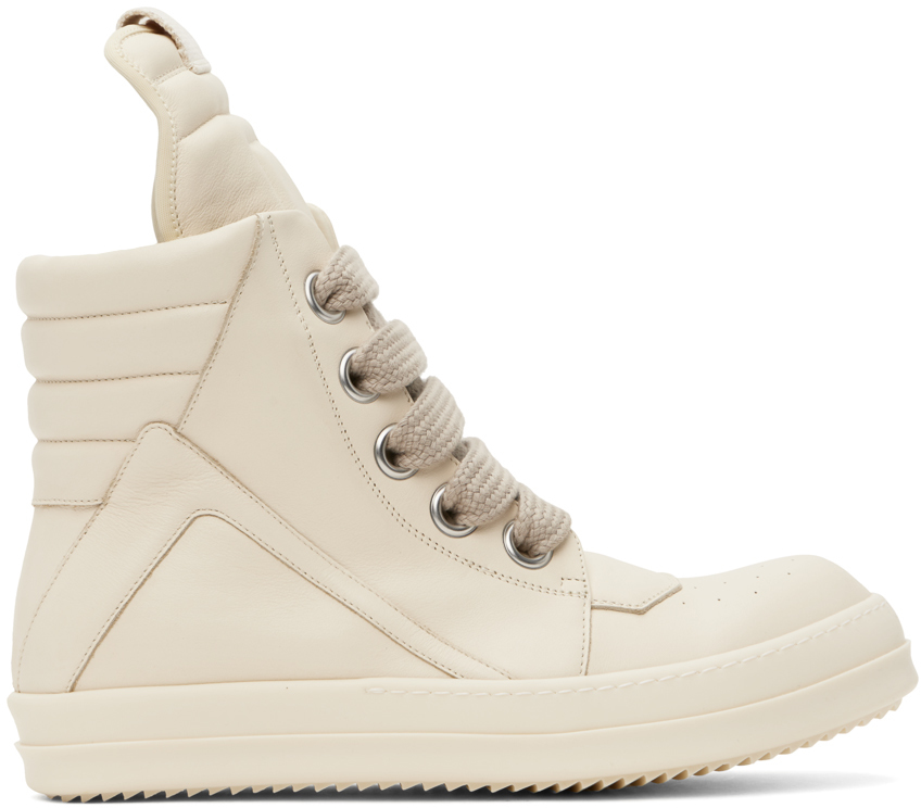 Rick Owens Off White Porterville Jumbolaced Geobasket Sneakers SSENSE