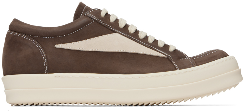 Shop Rick Owens Brown Porterville Vintage Sneaks Sneakers In 7411 Saddle/milk/mil