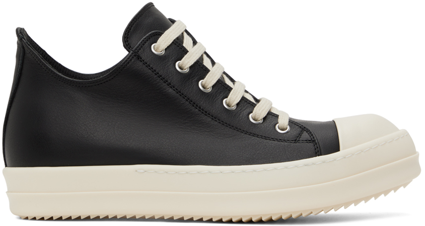 Rick Owens: Black Porterville Low Sneaks Sneakers | SSENSE