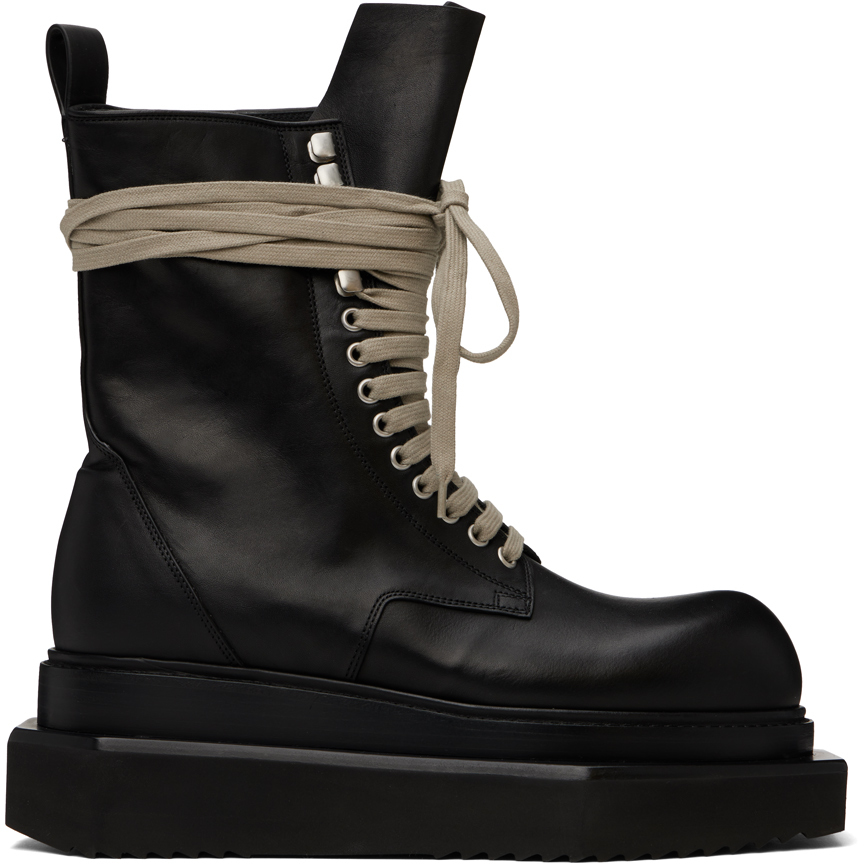 Black Lido Laceup Turbo Cyclops Boots