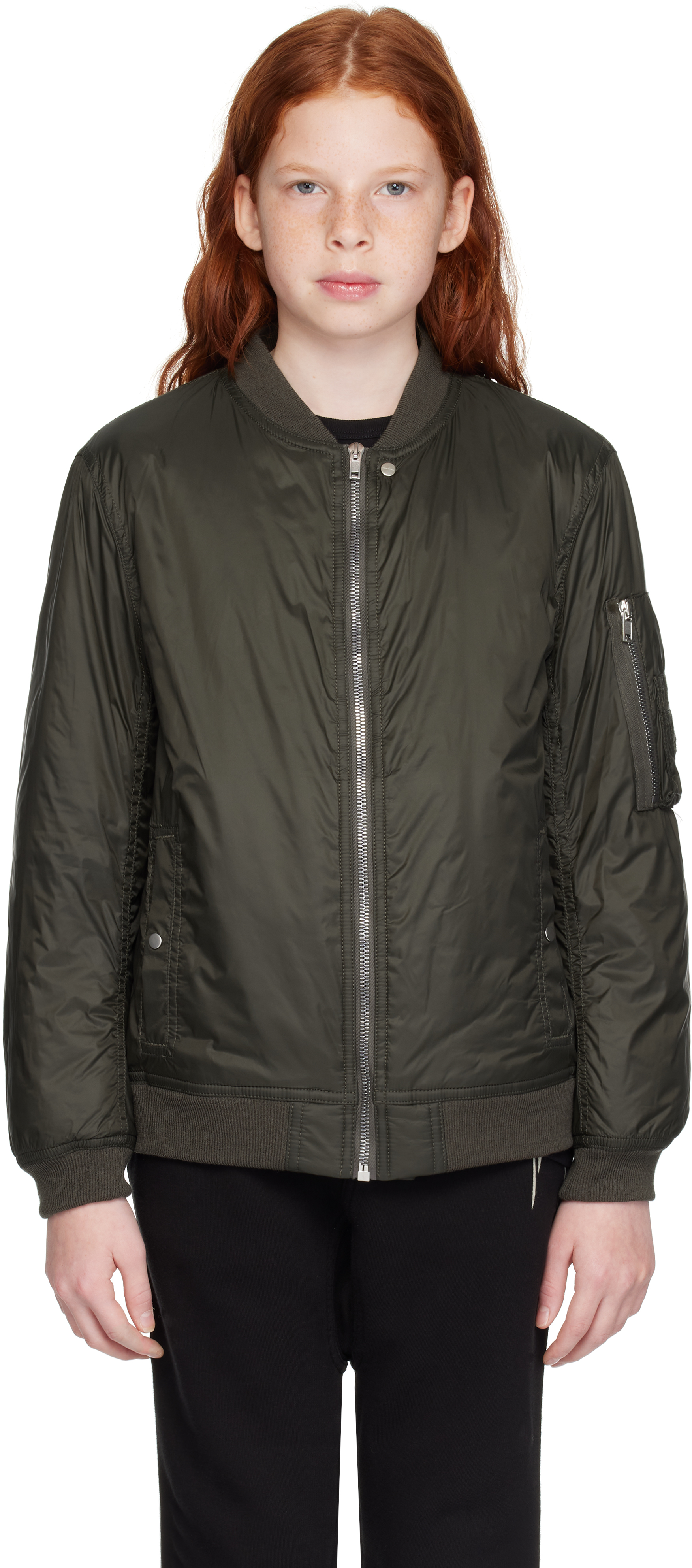 【Rick Owens】カーキ Porterville Collage ボンバージャケット Rick Owensのキッズ｜カーキ Porterville Flight ボンバー