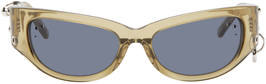 Justine Clenquet Ssense Exclusive Brown Clara Sunglasses In Crystal Sepia