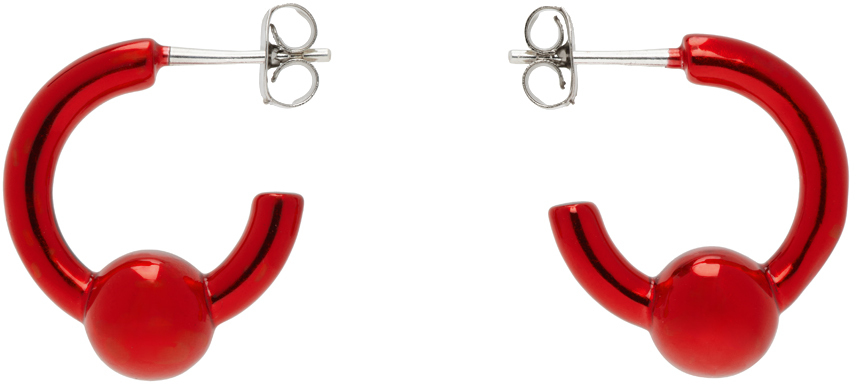 JUSTINE CLENQUET RED SAM EARRINGS 