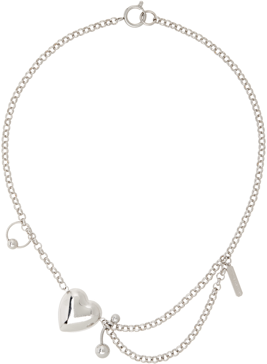 【JUSTINE CLENQUET】シルバー Curtis ネックレス Justine Clenquet: Silver Curtis Necklace | SSENSE